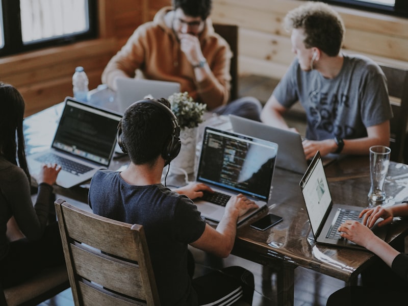 SnapHire team collaborating in the office